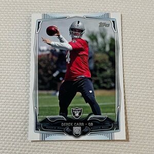 Derek Carr Raiders 2014 Rookie Card Topps Football Card